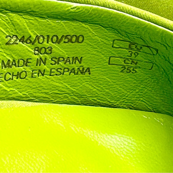 Zara Chunky Heeled Platform Shoes in Neon Green Size 39 - Picture 7 of 12